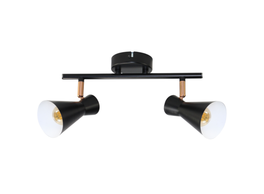 Reflektor 2-punktowy ORO BRANTA 2xE14 czarno-złoty