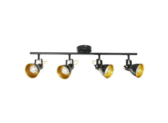 Reflektor 4-punktowy ORO FALCO 4xGU10 czarno-złoty