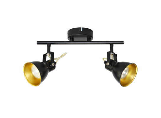 Reflektor 2-punktowy ORO FALCO 2xGU10 czarno-złoty