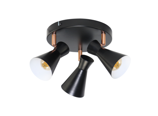 Reflektor 3-punktowy ORO BRANTA 3xE14 czarno-złoty