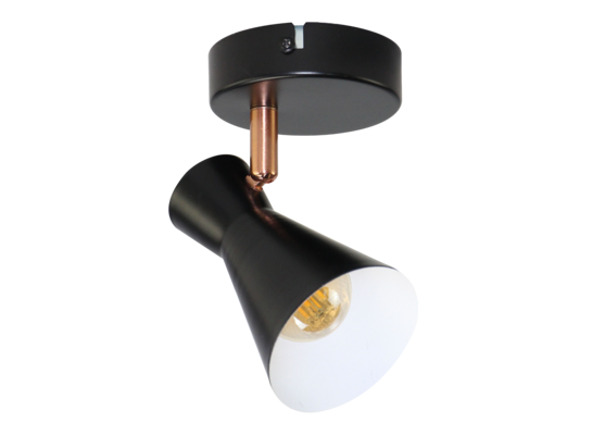 Reflektor pojedynczy ORO BRANTA 1xE14 czarno-złoty