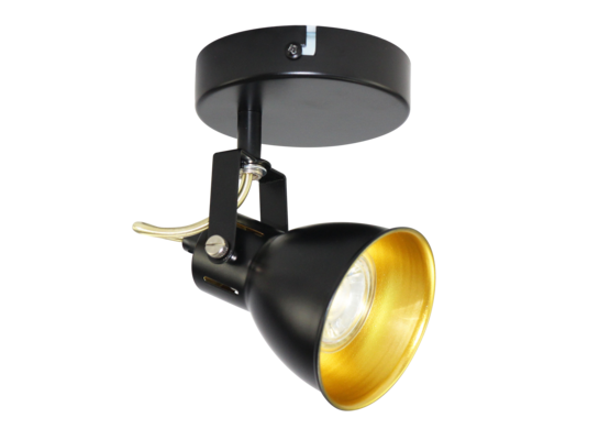 Reflektor pojedynczy ORO FALCO 1xGU10 czarno-złoty