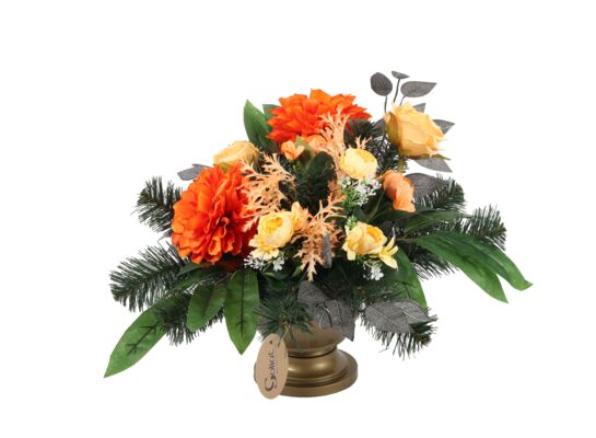 Stroik dekorowany w misie chryzantema