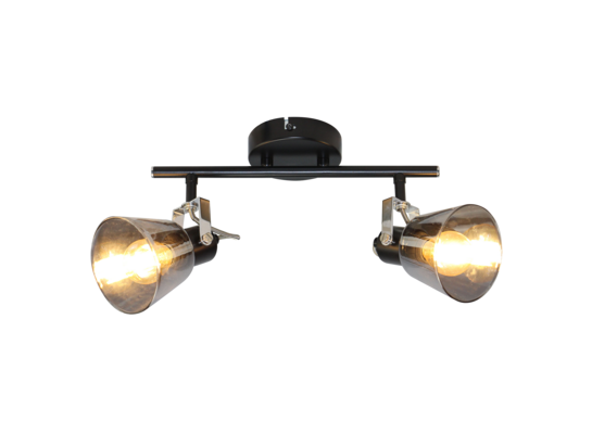 Reflektor 2-punktowy ORO TRINGA 2xE14 czarno-srebrny