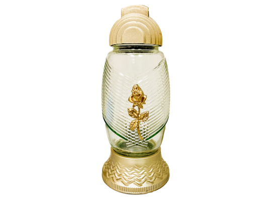 Znicz róża mała 12 x 23 cm 52 h 160 g złoty