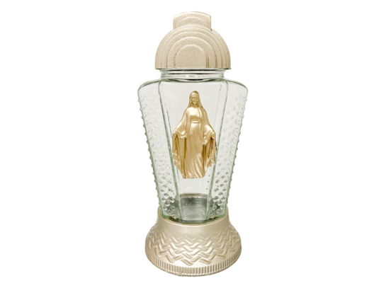 Znicz Dalia z Maryjką  12 x 23 cm 52 h 160 g złoty