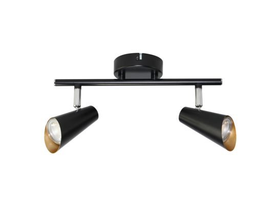 Reflektor 2-punktowy ORO AQUILA 2xGU10 czarno-złoty
