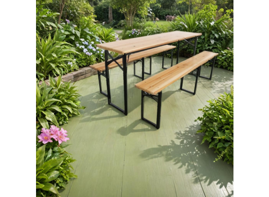 Zestaw ogrodowy piknikowy stół i 2 ławki