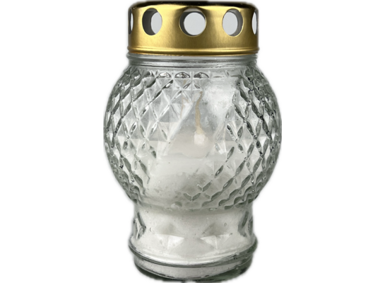 Znicz szklany zalewany 11 x 12 cm 12 h 50 g