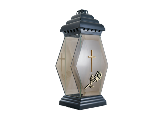 Znicz szklany 40 x 20 cm antracyt