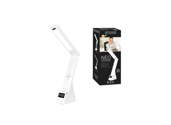 Lampka biurkowa LED Neo Wireless 26 x 27 x 5,5 cm biała