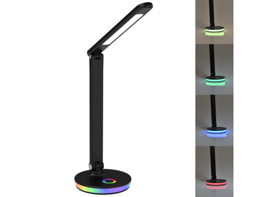 Lampa biurkowa LED Neptun 4000 K RGB czarna