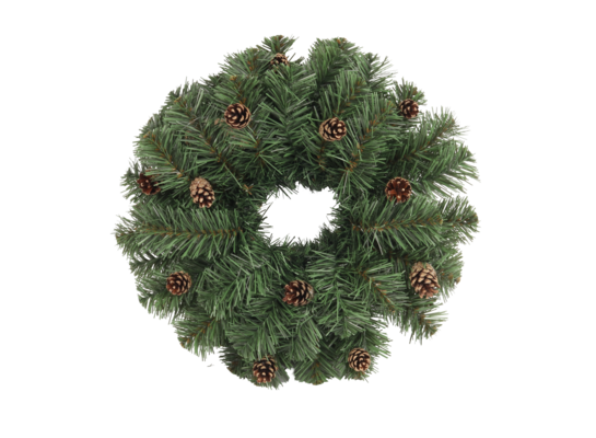 Wianek sztuczny z szyszkami gęsty 40 cm