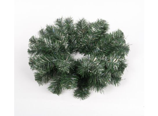 Wianek świerkowy z folią holograficzną zielony 45 cm
