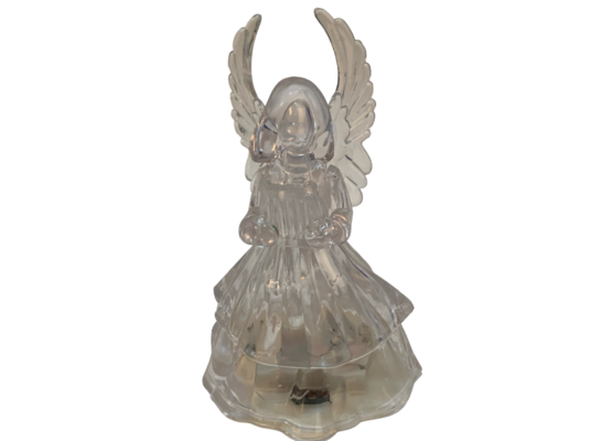 Anioł akrylowy LED 17,5 x 11 x 9 cm transparentny