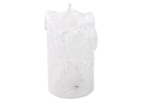 Świeczka LED ciepły biały 6 x 3,5 cm transparentna