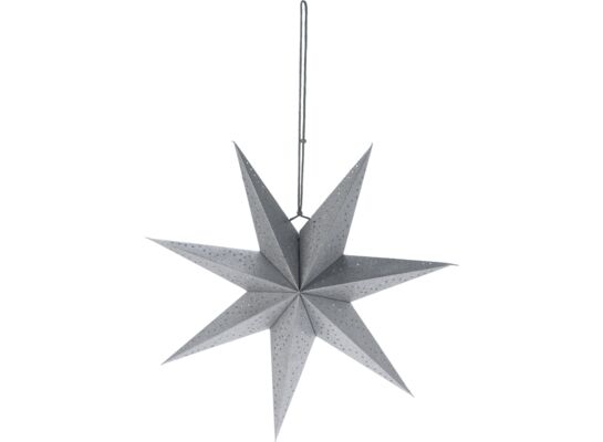 Papierowa gwiazda 45 cm jasnoszara
