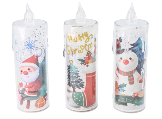 Świeczka LED 12 x 4 cm mix wzorów