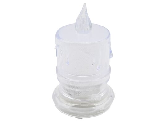 Świeczka LED ciepły biały 4,8 x 8,3 cm transparentna