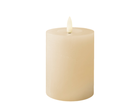 Świeca LED na baterie ciepły biały 7 x 11,2 cm krem