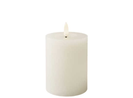 Świeca LED na baterie ciepły biały 7 x 11,2 cm biała