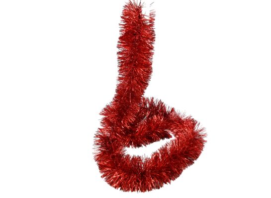 Łańcuch choinkowy cienko cięty 10 x 200 cm czerwony