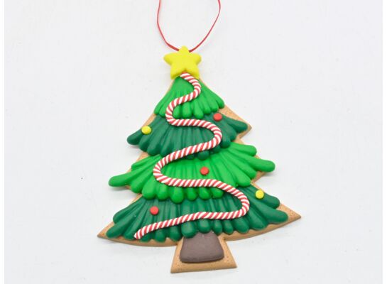 Zawieszka plastikowa choinka 9 x 11,5 cm mix wzorów