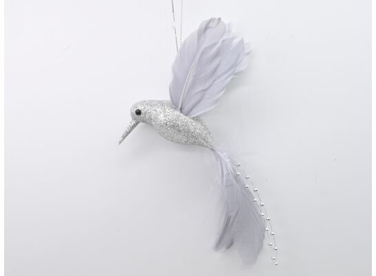 Zawieszka ptak 13 x 3 x 10 cm srebrny