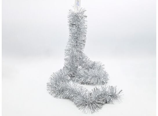 Łańcuch choinkowy cienko cięty 10 x 200 cm srebrny