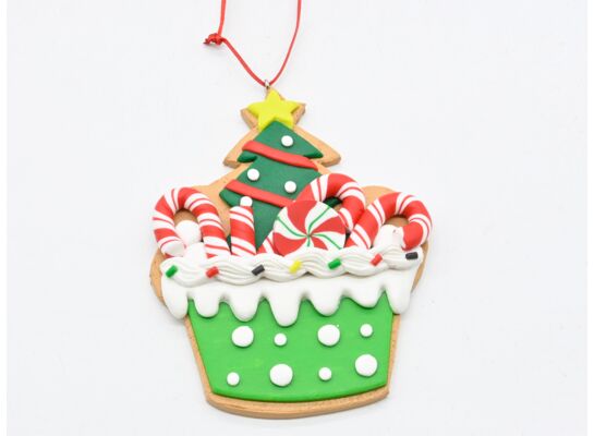 Zawieszka babeczka świąteczna 11,5 x 9 cm mix wzorów