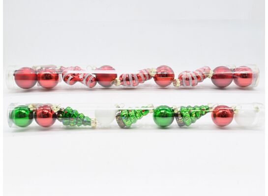 Zestaw zawieszek szklanych 9 elementów