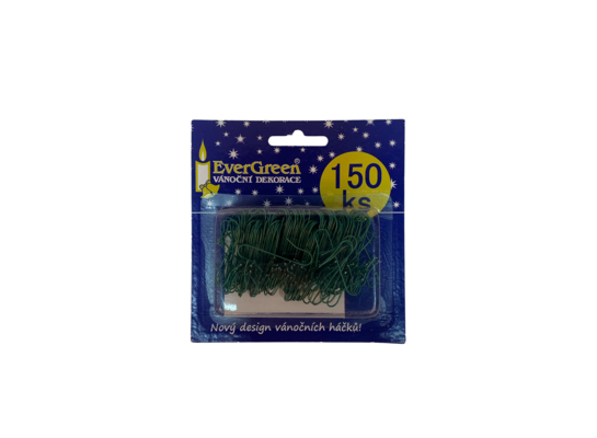 Haczyk do bombek 4 cm 150 sztuk zielony