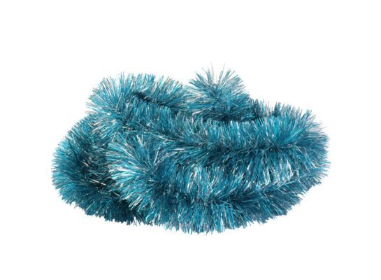 Łańcuch choinkowy cienko cięty 200 x 7 cm niebiesko-srebrny