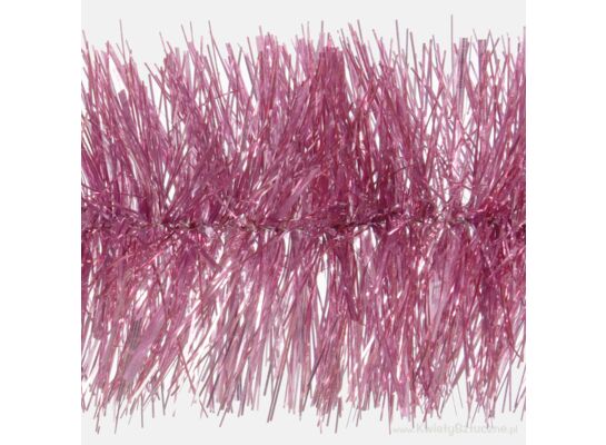 Łańcuch choinkowy cienko cięty 10 x 300 cm różowy
