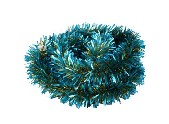 Łańcuch choinkowy grubo / cienko cięty 10 x 300 cm niebiesko-złoty