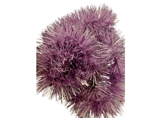 Łańcuch choinkowy grubo / cienko cięty 10 x 300 cm różowy