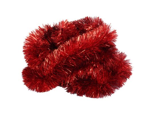 Łańcuch choinkowy cienko cięty 10 x 300 cm czerwony