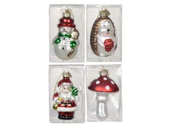 Bombka szklana 5 x 7 cm mix kształtów