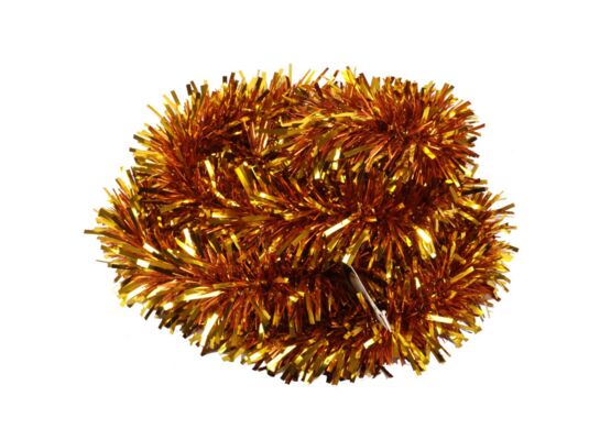 Łańcuch choinkowy grubo / cienko cięty 10 x 300 cm złoty