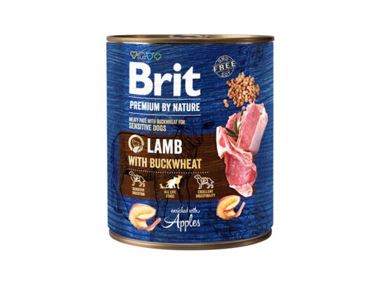 Karma mokra dla psa PREMIUM BY NATURE 800 g LAMB&BUCKWHEAT Brit