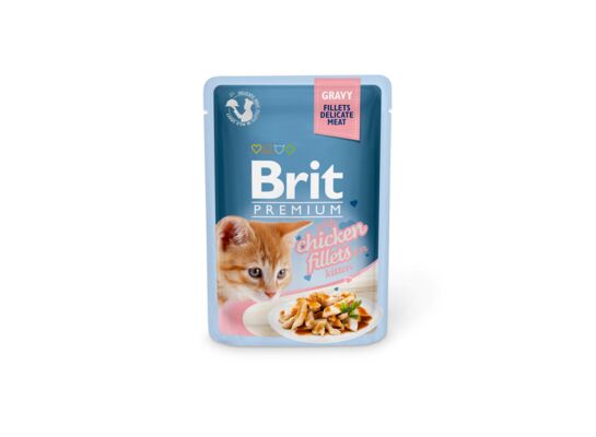 Karma mokra dla kota PREMIUM Gravy Kitten Chicken 85 g Brit