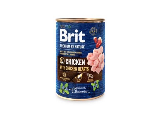 Karma mokra dla psa PREMIUM BY NATURE 400 g CHICKEN&HEARTS Brit