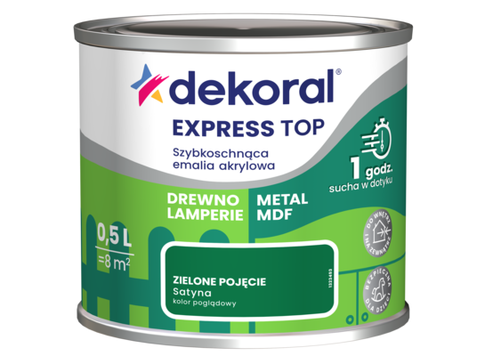 Szybkoschnąca emalia akrylowa EXPRESS TOP Zielone pojęcie 0,5 l Dekoral