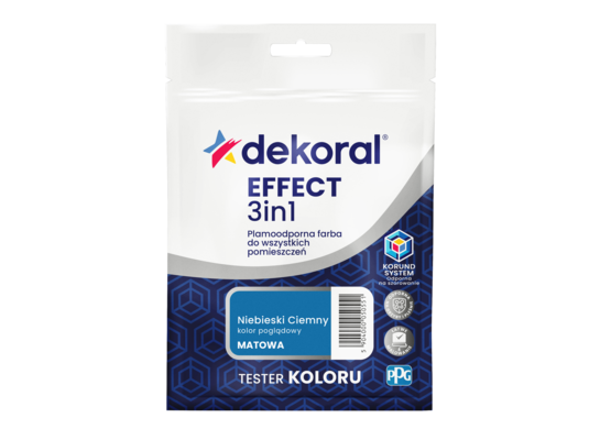 Farba plamoodporna do wszystkich pomieszczeń EFFECT 3in1 TESTER Niebieski ciemny 0,04 l Dekoral