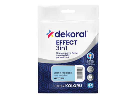 Farba plamoodporna do wszystkich pomieszczeń EFFECT 3in1 TESTER Jasny niebieski 0,04 l Dekoral