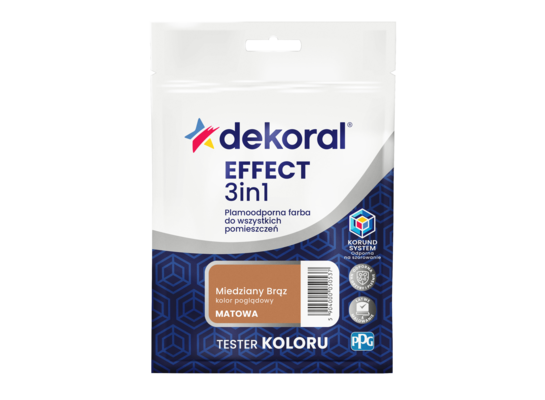 Farba plamoodporna do wszystkich pomieszczeń EFFECT 3in1 TESTER Miedziany brąz 0,04 l Dekoral