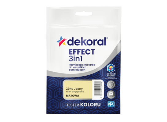 Farba plamoodporna do wszystkich pomieszczeń EFFECT 3in1 TESTER Żółty jasny 0,04 l Dekoral