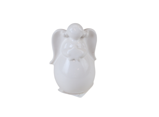 Figurka ceramiczna aniołek 7,5 x 6,2 x 10,7 cm biały