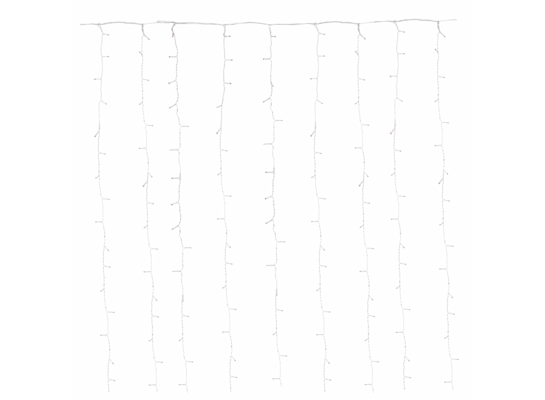 Kurtyna zewnętrzna 546 LED zimny biały z programatorem i dodatkowym gniazdem 2,5 x 8 m Cortina