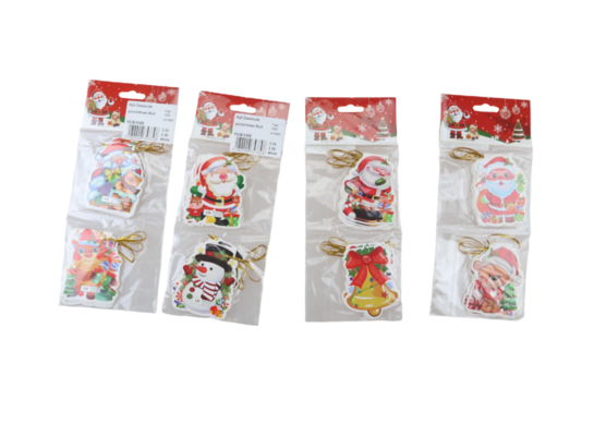 Zestaw zawieszek prezentowych 8 sztuk 7 x 5 cm mix